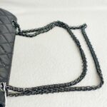Chanel 2.55 Large Double Flap Black Aged Calfskin with Black Hardware #RYKT-1 - Image 27