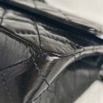 Chanel 2.55 Large Double Flap Black Aged Calfskin with Black Hardware #RYKT-1 - Image 15