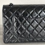 Chanel 2.55 Large Double Flap Black Aged Calfskin with Black Hardware #RYKT-1 - Image 5