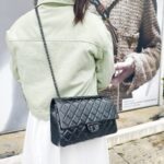 Chanel 2.55 Large Double Flap Black Aged Calfskin with Black Hardware #RYKT-1 - Image 40