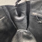 Chanel 2Way-bag Black Grained Calfskin with Silver Hardware #RSEK-1 - Image 30