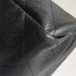 Chanel 2Way-bag Black Grained Calfskin with Silver Hardware #RSEK-1 - Image 13