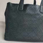 Chanel 2Way-bag Black Grained Calfskin with Silver Hardware #RSEK-1 - Image 5