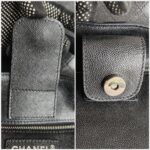 Chanel 2Way-bag Black Grained Calfskin with Silver Hardware #RSEK-1 - Image 20