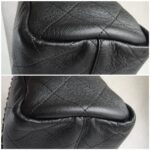 Chanel 2Way-bag Black Grained Calfskin with Silver Hardware #RSEK-1 - Image 17