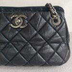 Chanel Bowler Shoulder Bag Black Aged Calfskin with Ruthenium Hardware #RCLO-1 - Image 4