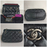 Chanel Bowler Shoulder Bag Black Aged Calfskin with Ruthenium Hardware #RCLO-1 - Image 2