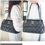 Chanel Bowler Shoulder Bag Black Aged Calfskin with Ruthenium Hardware #RCLO-1 - Image 36