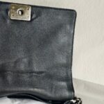 Chanel Boy Quilted Enchained Bag Black Calf Leather with Ruthenium Hardware #RSET-1 - Image 21