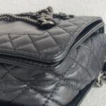 Chanel Boy Quilted Enchained Bag Black Calf Leather with Ruthenium Hardware #RSET-1 - Image 18