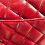 Chanel Classic Maxi Jumbo Double Flap Bag Maroon Lambskin with Silver Hardware #RYUE-1 - Image 43