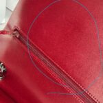 Chanel Classic Maxi Jumbo Double Flap Bag Maroon Lambskin with Silver Hardware #RYUE-1 - Image 31