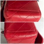 Chanel Classic Maxi Jumbo Double Flap Bag Maroon Lambskin with Silver Hardware #RYUE-1 - Image 28