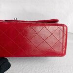 Chanel Classic Maxi Jumbo Double Flap Bag Maroon Lambskin with Silver Hardware #RYUE-1 - Image 22