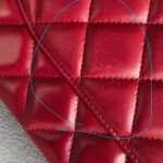 Chanel Classic Maxi Jumbo Double Flap Bag Maroon Lambskin with Silver Hardware #RYUE-1 - Image 14