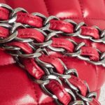 Chanel Classic Maxi Jumbo Double Flap Bag Maroon Lambskin with Silver Hardware #RYUE-1 - Image 45