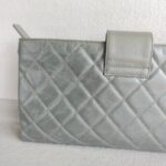 Chanel Clutch Silver Aged Calfskin with Silver Hardware #RYOS-1 - Image 5