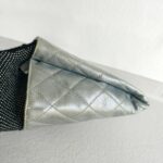 Chanel Clutch Silver Aged Calfskin with Silver Hardware #RYOS-1 - Image 8