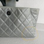 Chanel Clutch Silver Aged Calfskin with Silver Hardware #RYOS-1 - Image 4