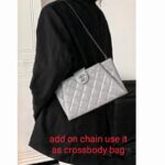 Chanel Clutch Silver Aged Calfskin with Silver Hardware #RYOS-1 - Image 22