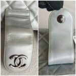 Chanel Clutch Silver Aged Calfskin with Silver Hardware #RYOS-1 - Image 13