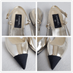 Chanel Slingback Flats Size 37 .5C Shoes #RCRR-7 - Image 7