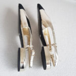 Chanel Slingback Flats Size 37 .5C Shoes #RCRR-7 - Image 4