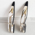 Chanel Slingback Flats Size 37 .5C Shoes #RCRR-7 - Image 3