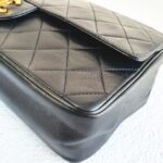 Chanel Vintage Medium Double Flap Black Lambskin with Gold Hardware #RCYT-3 - Image 14