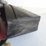 Chanel Vintage Medium Double Flap Black Lambskin with Gold Hardware #RCYT-3 - Image 9