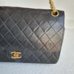 Chanel Vintage Medium Double Flap Black Lambskin with Gold Hardware #RCYT-3 - Image 4