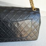 Chanel Vintage Medium Double Flap Black Lambskin with Gold Hardware #RCYT-3 - Image 7