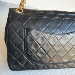 Chanel Vintage Medium Double Flap Black Lambskin with Gold Hardware #RCYT-3 - Image 6