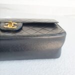 Chanel Vintage Medium Double Flap Black Lambskin with Gold Hardware #RCYT-3 - Image 12