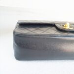 Chanel Vintage Medium Double Flap Black Lambskin with Gold Hardware #RCYT-3 - Image 11
