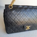 Chanel Vintage Medium Double Flap Black Lambskin with Gold Hardware #RCYT-3 - Image 3