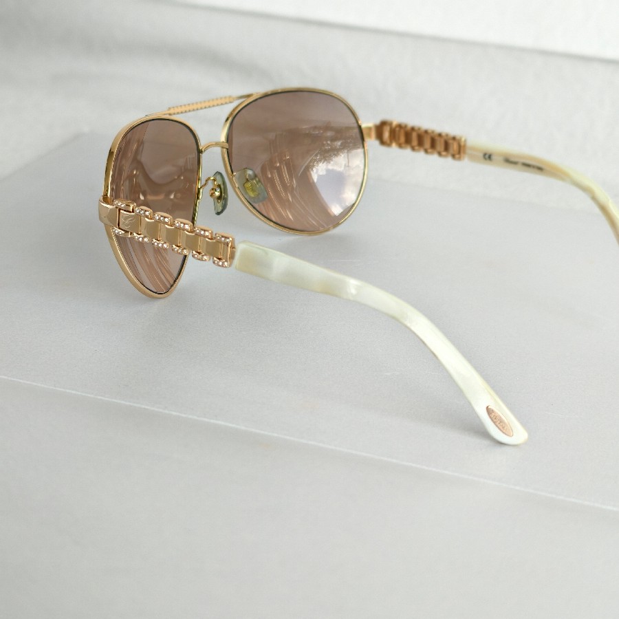 Chopard-Sunglasses-Gold-Metal-Frame-with-Gold-Hardware #RSEC-1 (4)