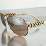 Chopard Sunglasses Gold Metal Frame with Gold Hardware #RSEC-1