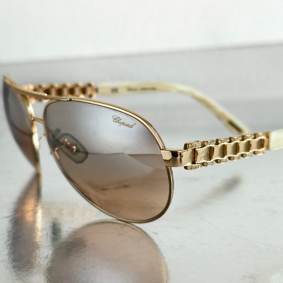 Chopard Sunglasses Gold Metal Frame with Gold Hardware #RSEC-1
