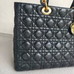 Christian Dior Lady Dior Large Black Lambskin with Gold Hardware #RSET-2 - Image 3