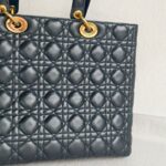 Christian Dior Lady Dior Large Black Lambskin with Gold Hardware #RSET-2 - Image 6