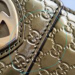 Gucci Compact Wallet Gold Guccissima Patent Leather with Gold Hardware #GUULU-1 - Image 3