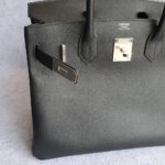 Hermes Birkin 30cm Black Epsom Leather and Palladium Plated Hardware #TYES-1 - Image 2