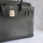Hermes Birkin 30cm Black Epsom Leather and Palladium Plated Hardware #TYES-1 - Image 3