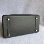 Hermes Birkin 30cm Black Epsom Leather and Palladium Plated Hardware #TYES-1 - Image 9