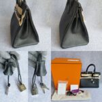 Hermes Birkin 30cm Black Epsom Leather and Palladium Plated Hardware #TYES-1 - Image 20
