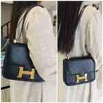 Hermes Constance 24cm Black Box Leather and Gold Plated Hardware #RYYC-2 - Image 34