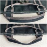 Hermes Fourre Tout Cabas Black Canvas with Leather and Silver Hardware #RYRY-2 - Image 12