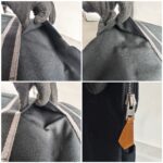 Hermes Fourre Tout Cabas Black Canvas with Leather and Silver Hardware #RYRY-2 - Image 15