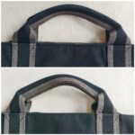 Hermes Fourre Tout Cabas Black Canvas with Leather and Silver Hardware #RYRY-2 - Image 11